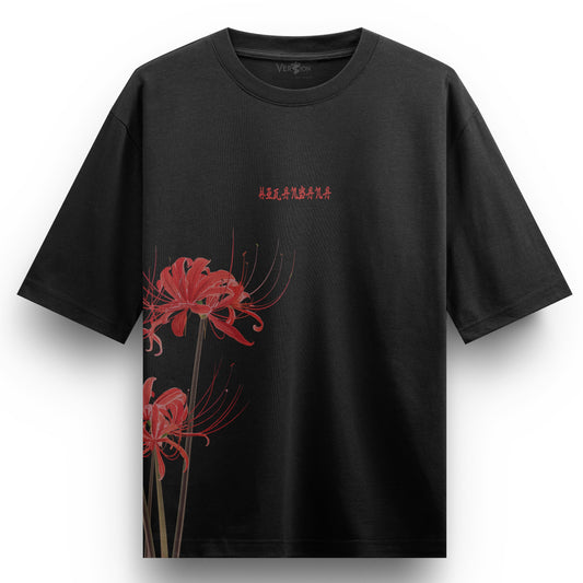 red;HIGANBANA Oversized Outwear dropshoulder tshirt